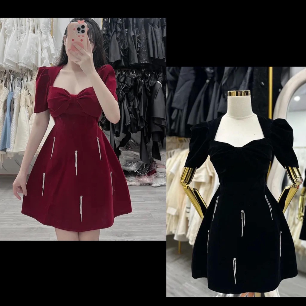 60-90KG ĐẦM NHUNG NƠ TUA ĐÁ BIGSIZE VƯƠNG NGỌC HÂN