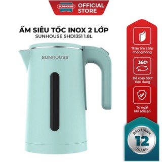 Ấm siêu tốc 2 lớp sunhouse shd1351 dung tích 1.8 lít hàng chính hãng