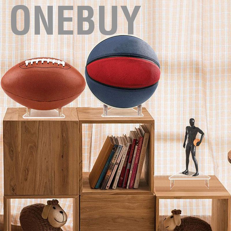 Onebuy Ball Rack Triangular Stable Durable Base Plate Display for Football Volleyball Bowling Sporting Goods