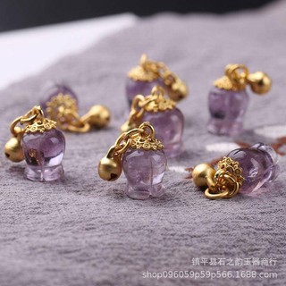 Mặt dây chuyền hình hoa thủy tinh thạch anh tím