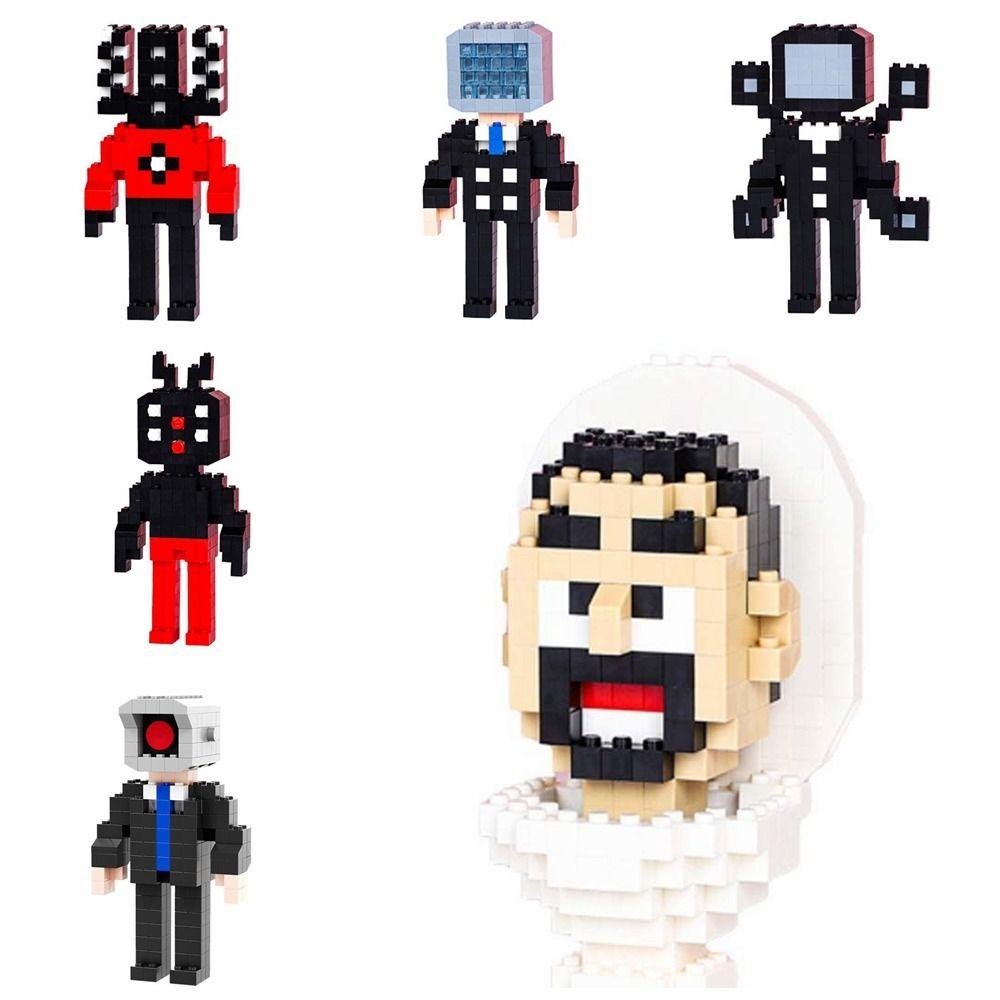 Avalentine Bộ Đồ Chơi Lắp Ráp Máy Ảnh Gạch titan tv man skibidi toilet Bằng Nhựa Có Thể Tháo Rời Trang Trí Bàn Làm Việc