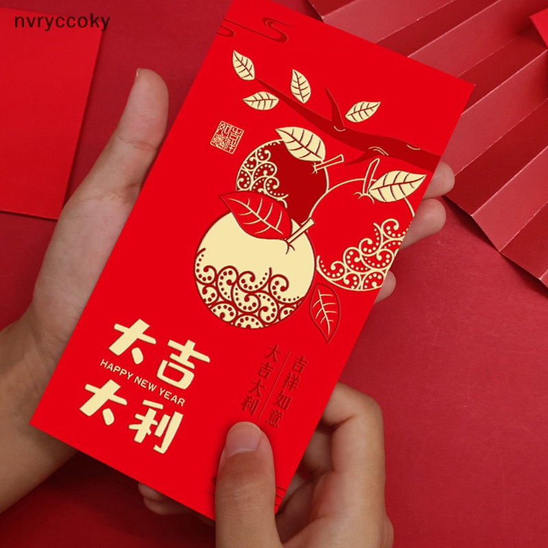Set 6 Bao Lì Xì Đỏ May Mắn Cho Lễ Hội Năm Mới 2023