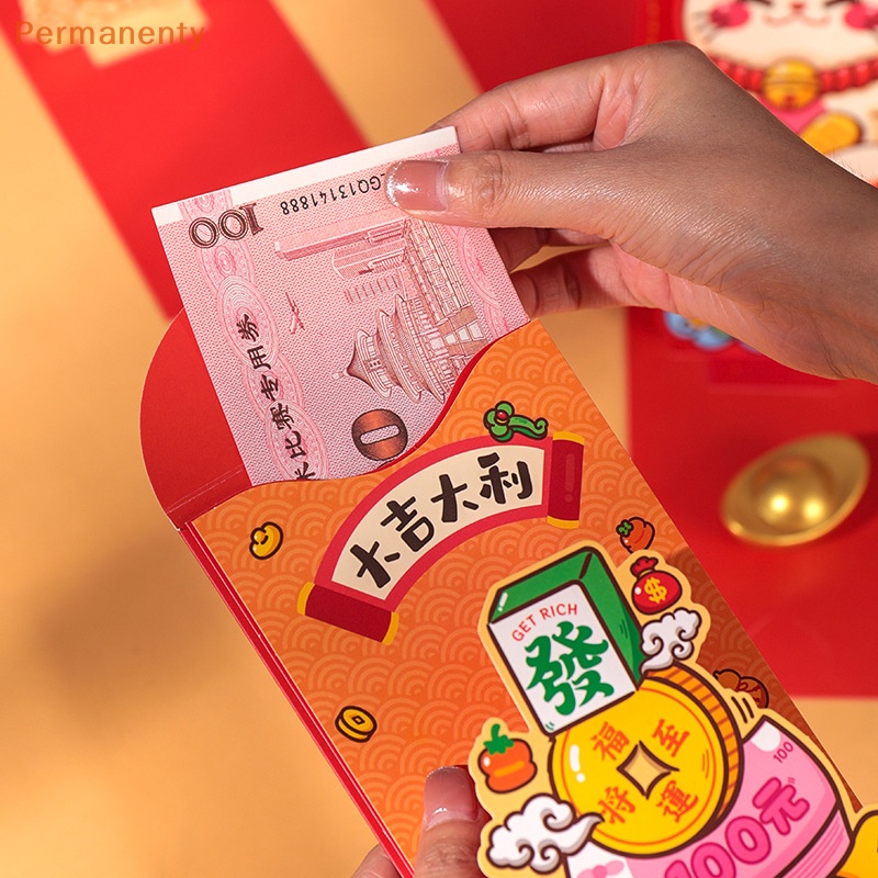 Bao Lì Xì Năm Mới 2024 Họa Tiết Rồng Đỏ May Mắn Phong Cách Trung Hoa