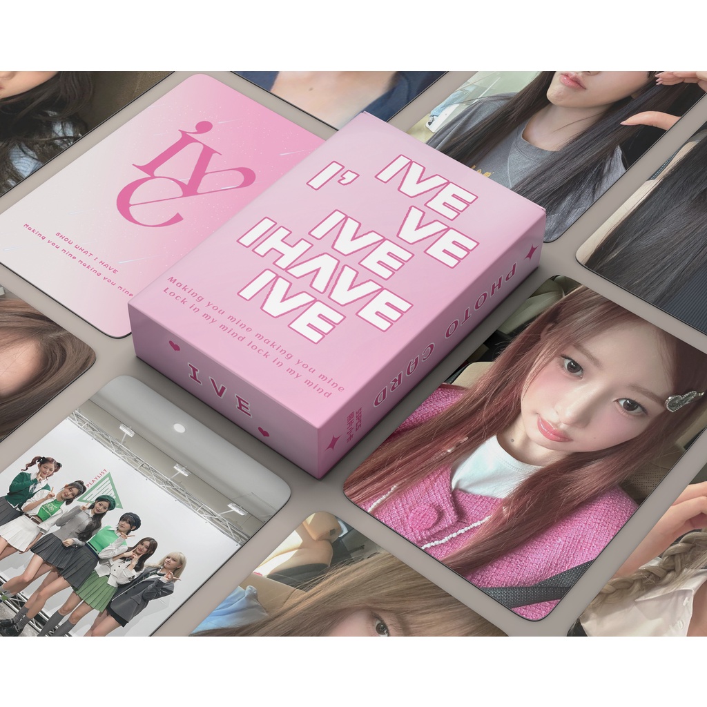 50-55pcs IVE Hologram Laser Lomo Cards 2024 Season's Greetings I'VE MINE Photocards WONYOUNG YUJIN LIZ LEESEO REI GAEUL Kpop Holographic Postcards On Sale JY