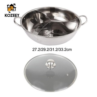 Kozeey Nồi Lẩu Chống Dính Có Chia Ngăn Tiện Dụng Cho Gia Đình