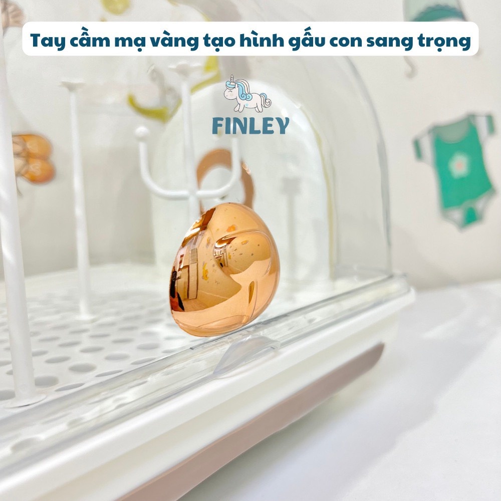 Úp bình sữa, khay úp bình đa năng có khay thoát nước và quai xách hình gấu vô cùng tiện lợi, OBAMA BABY