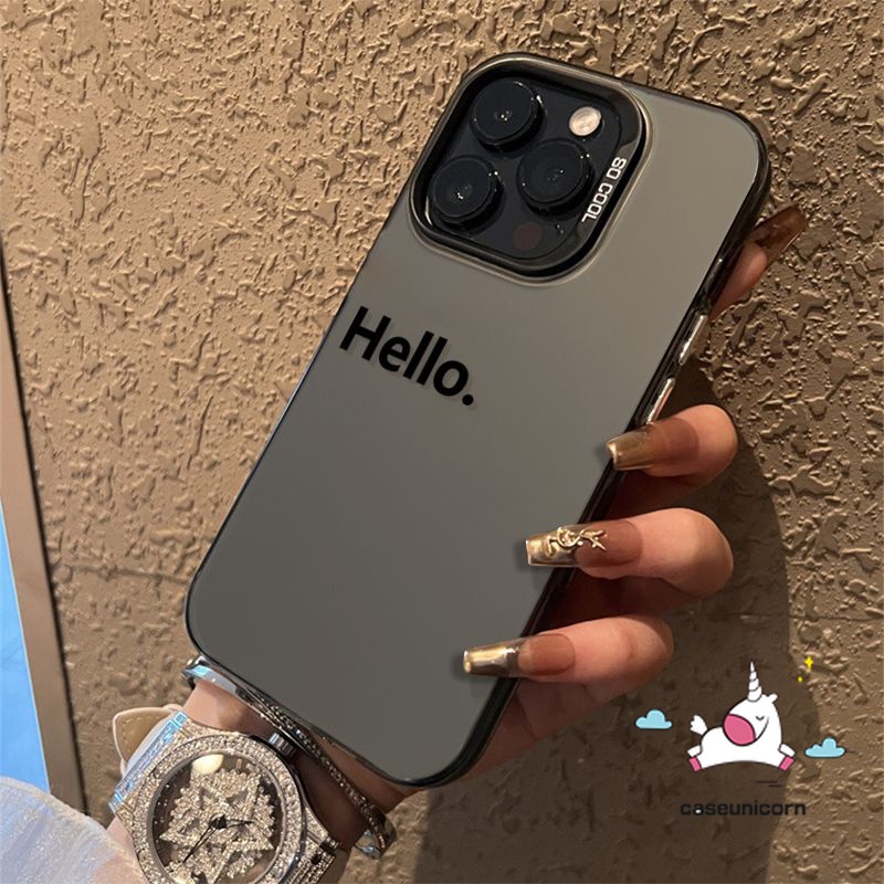 Hoạt Hình Ốp Điện Thoại Mềm Chống Sốc In Chữ Đơn Giản Cho iphone 15 12 11 14 13 pro max 7 8 plus xr xs max x se