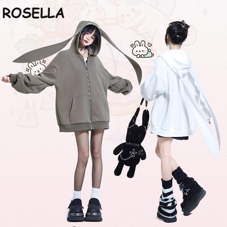 Rosella Áo Khoác hoodie áo khoác nữ zip hoodie INS Độc đáo New Style Durable WWY23911ZN 49Z231207