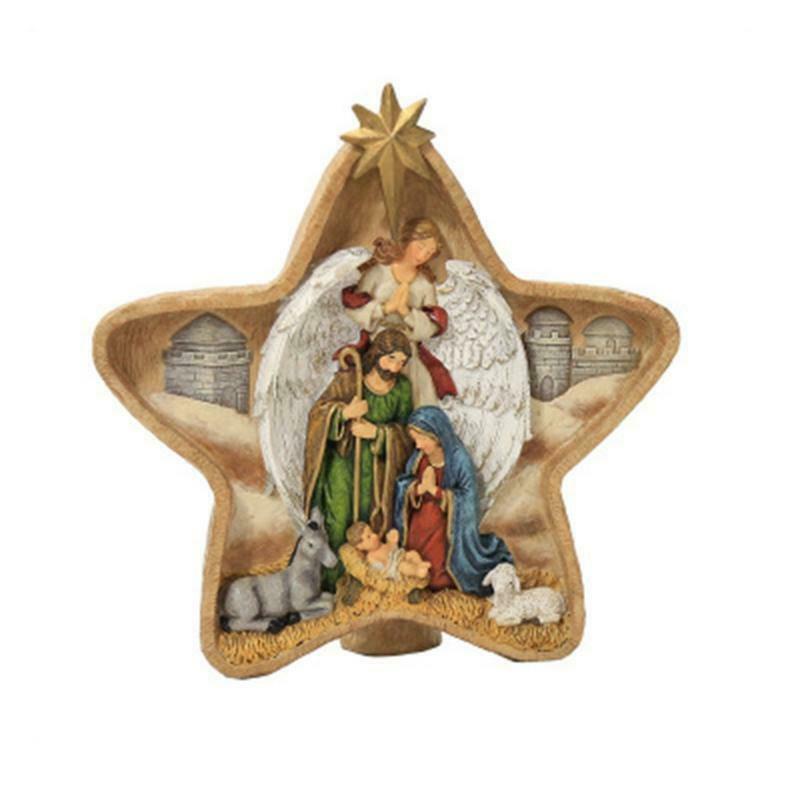 New Star Christian Jesus Nativity Scene Decoration Tabletop Figurine Resin Craft