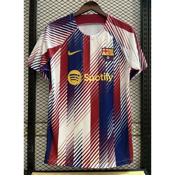 Bộ Đồ Đá Cuộn Phiên Bản Đặc Biệt jersey Phiên Bản fan 2324 barcelona pre match Cho Nam