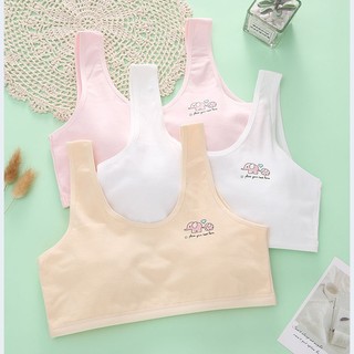 Áo Lót cotton Trơn Không Tay Nhỏ Dành Cho Bé Gái Tiểu Học @ -