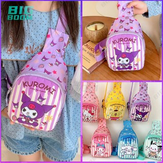 Túi Đeo Chéo Ngực Hình kuromi / melody Dễ Thương Cho Bé Trai Và Gái