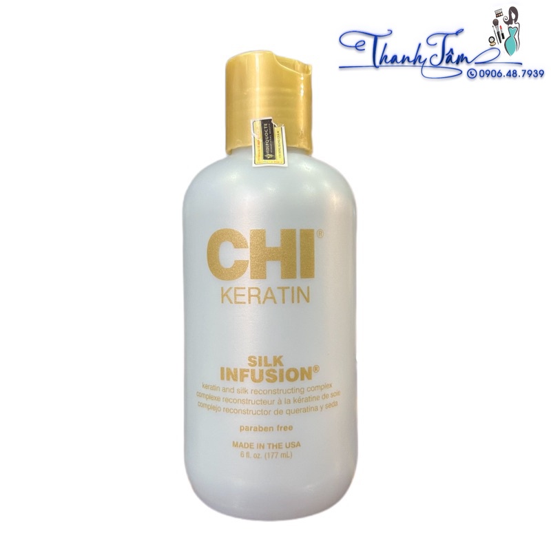 Tinh dầu dưỡng bóng tóc CHI Keratin Silk Infusion 177ml ( New 2023 )