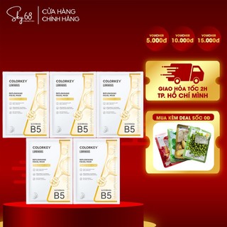 Combo 5 mặt nạ dưỡng ẩm dịu da colorkey luminous replenishing facial mask 25mlx5 - vàng