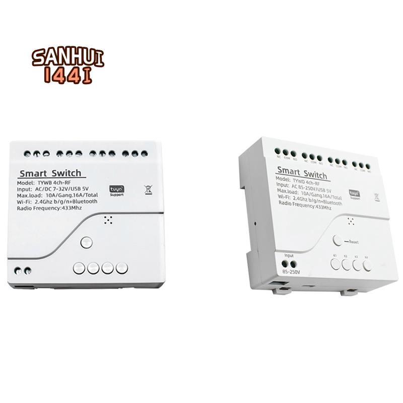 Tuya Mô-Đun Công Tắc Điều Khiển Động Cơ wifi Thông Minh rf 433 4ch Inc