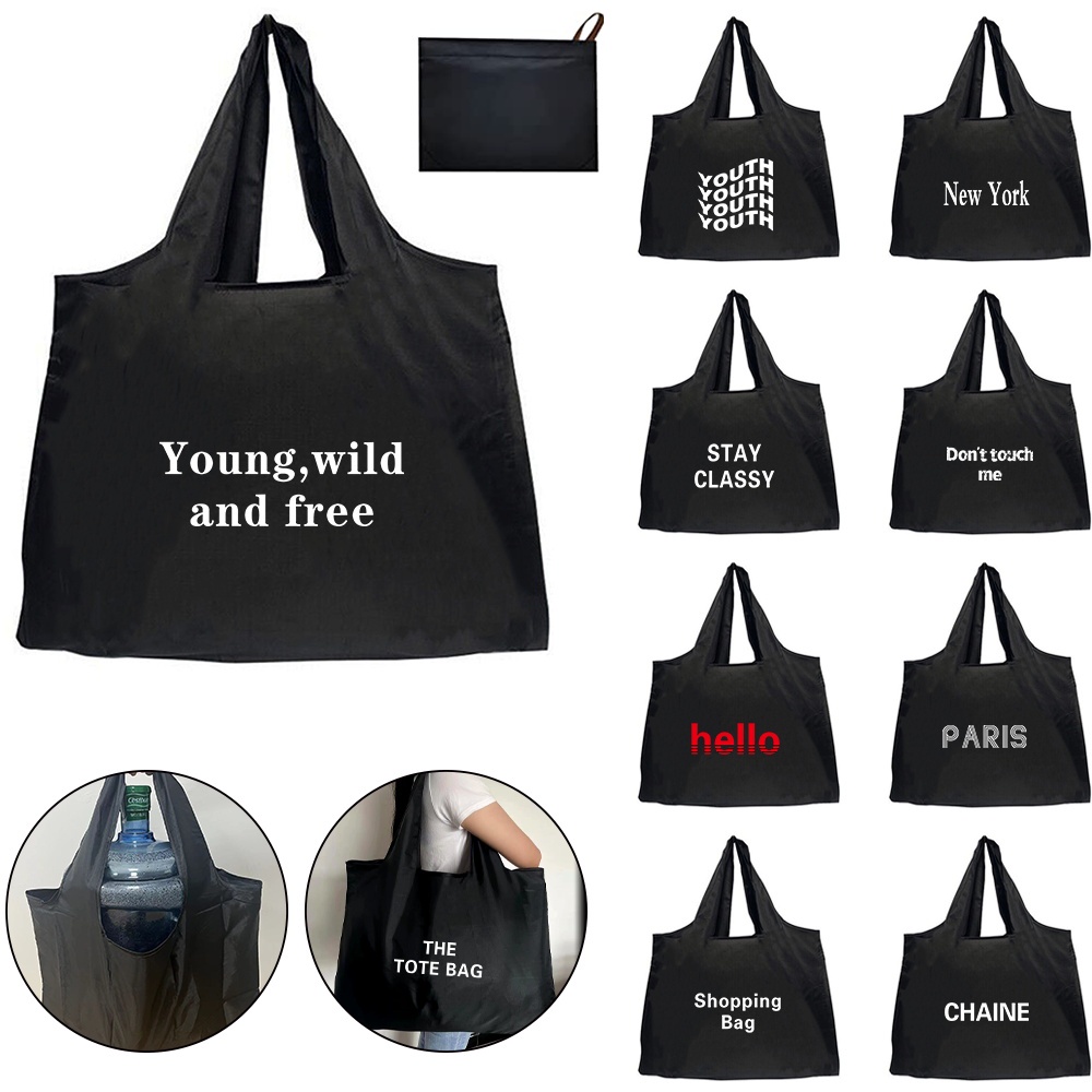 Shoulder Bag Foldle Reusable Handbag Shopping Bag Travel Pouch Fashion Large-capacity Large Foldable