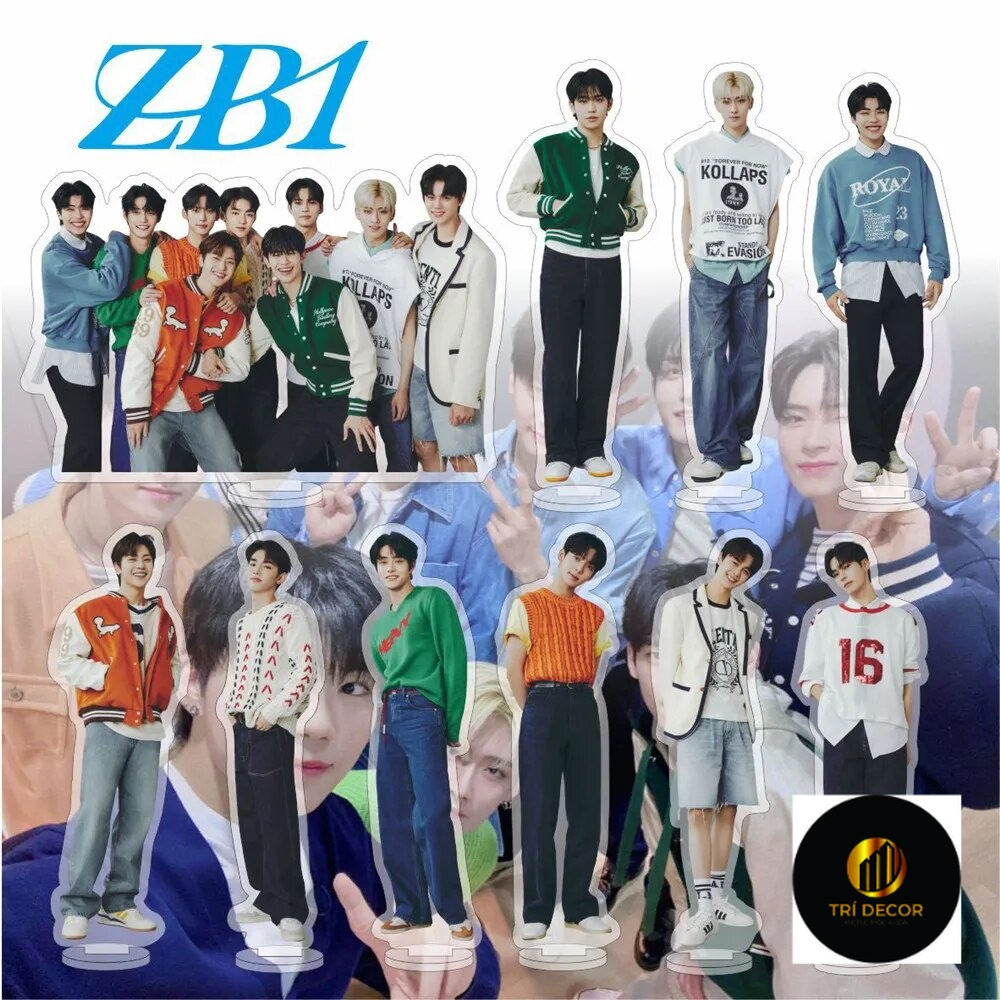 Mô hình Standee ZB1 ZEROBASEONE Kim Taerae Ricky Kim Gyuvin Park Gunwook Han Yujin Phụ kiện trang tr