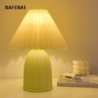 Nafenai Đèn led Để Bàn Bằng Gốm Kiểu Bắc Âu Đơn Giản Hiện Đại Dành Cho Phòng Ngủ / Phòng Học