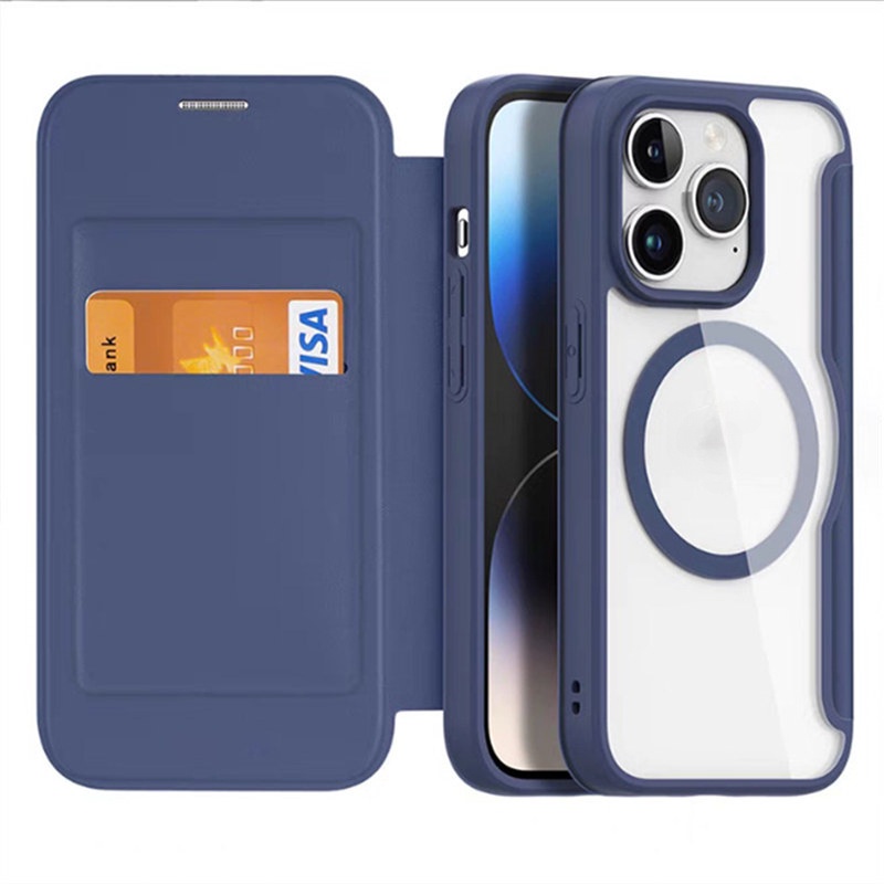 Ốp Điện Thoại Da Nắp Gập Chống Sốc Có Ngăn Đựng Thẻ Dành Cho iPhone 15 14 Pro Max 12 13Pro 11 Pro Ma