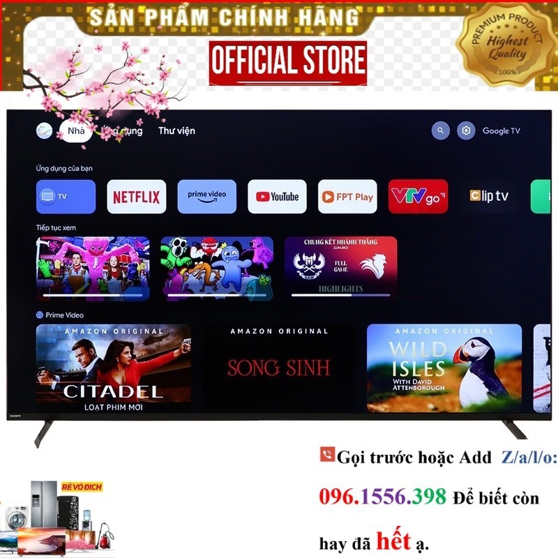 Google Tivi Sony 4K 55 inch XR-55X90L ~P&G