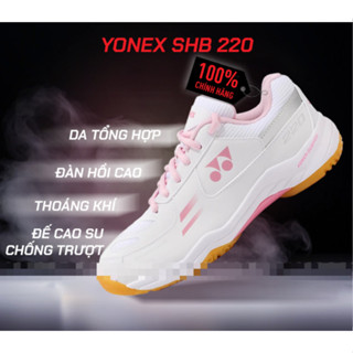  Giày Cầu Lông Yonex SHB 220 Trắng Hồng Chính Hãng - Thiết Kế Hiện Đại Chuyển Động Linh Hoạt Bước Chân Êm Ái 