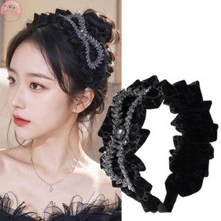  Băng đô buộc tóc nơ vải xếp li BWHTE dành cho nữ Phụ kiện tóc thời trang khí chất thanh lịch của Pháp. 