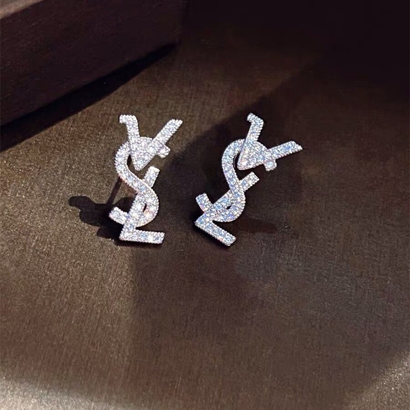 Bông Tai Đính Đá zircon Lấp Lánh Phong Cách Pháp Cho Nữ