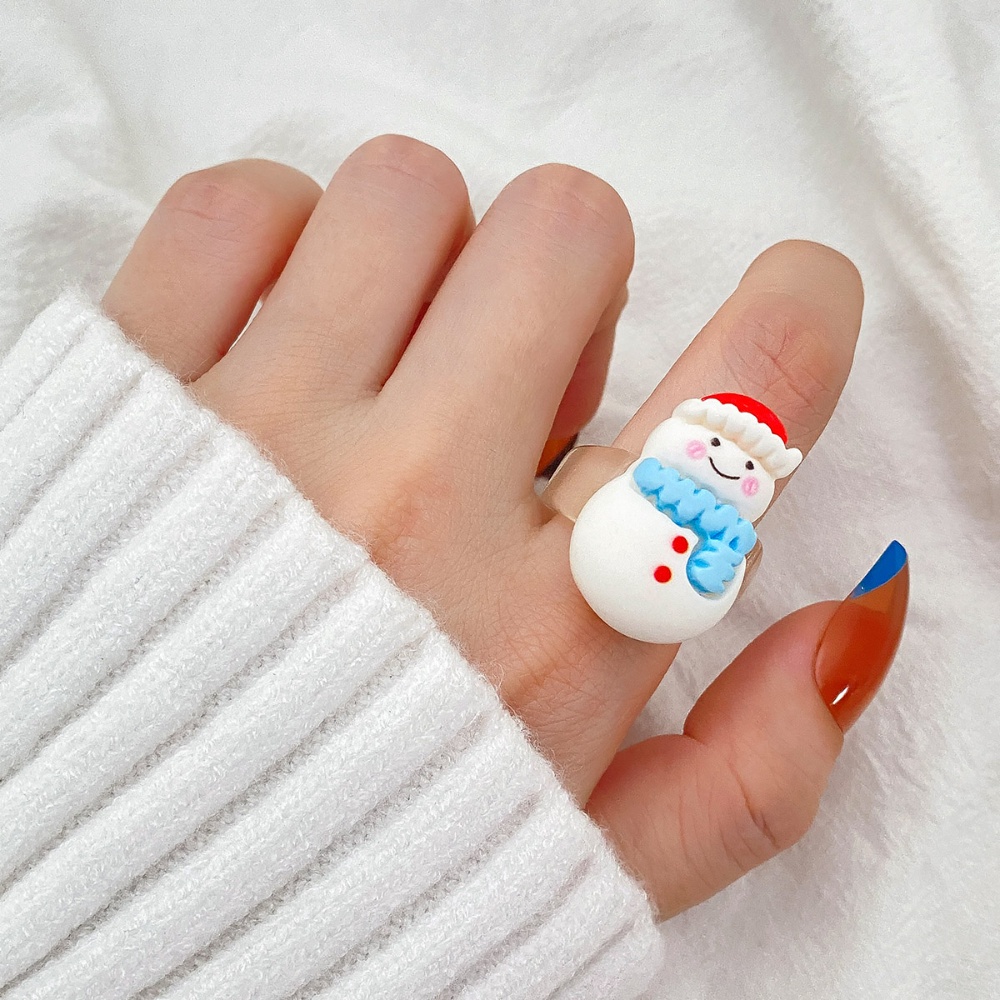 Hàng Có Sẵn Nhẫn resin Hình Ông Già Noel Hoạt Hình Dễ Thương Thời Trang Làm Quà Giáng Sinh Cho Cặp Đôi Có Sẵn