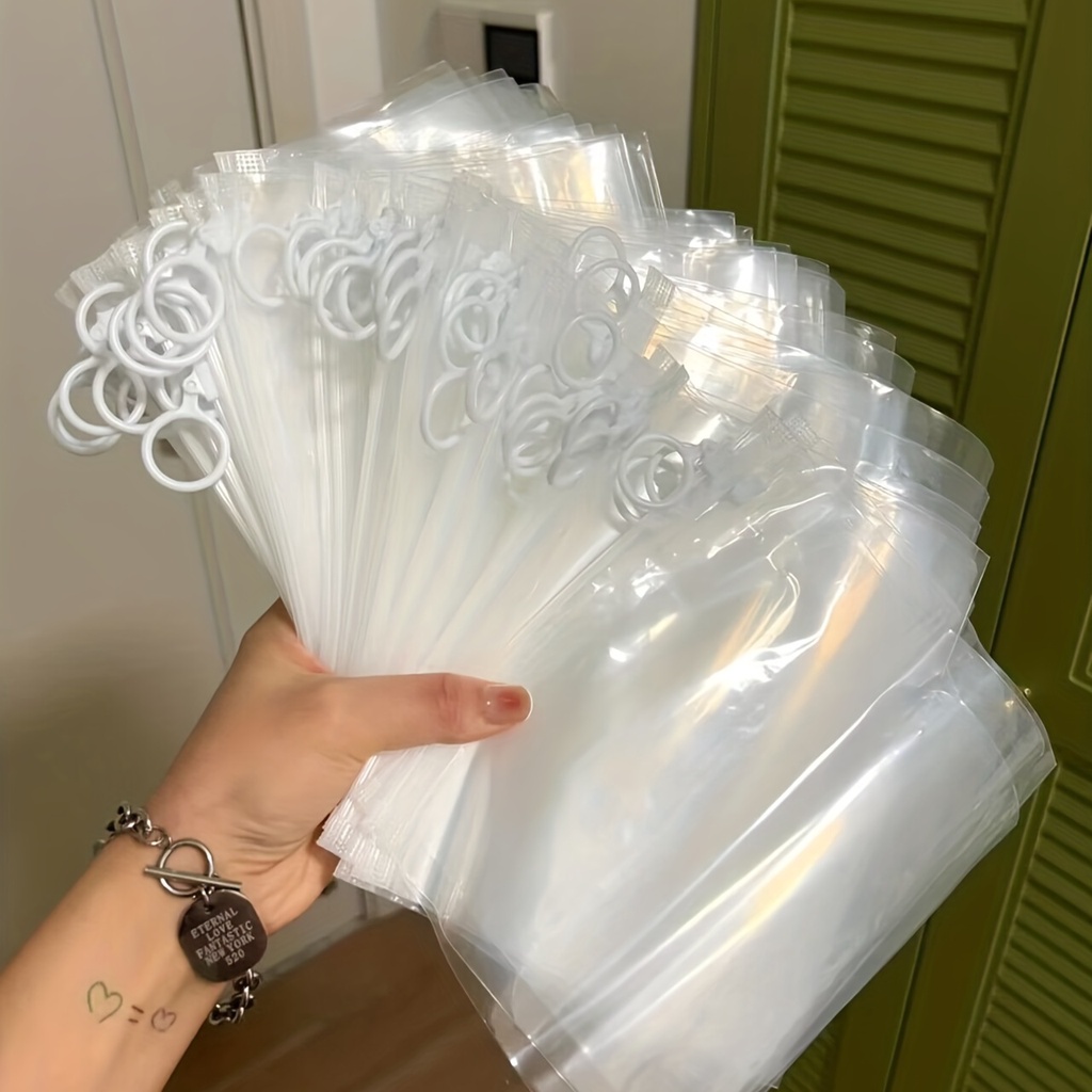 Mohamm Set 20 Túi Đựng Văn Phòng Phẩm hd Trong Suốt Có Dây Kéo Và 20 Túi Phân Loại