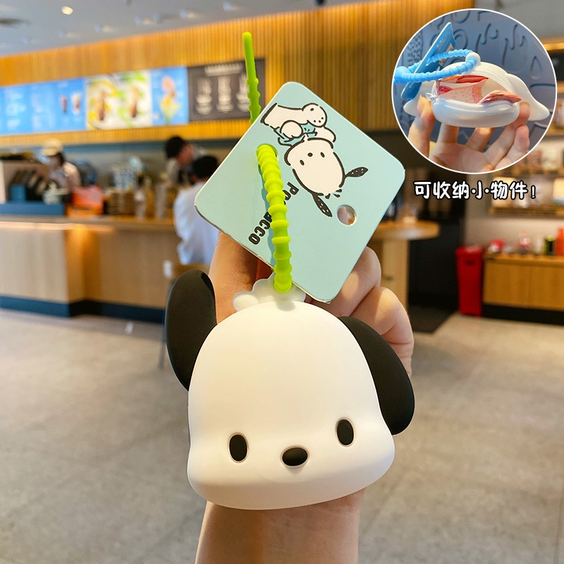 Sanrio Móc Khóa Đựng Tiền Xu Đa Năng Hình Chú Chó Tai To Dễ Thương