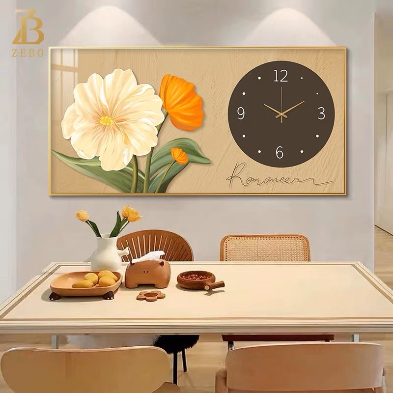 Tranh Đồng Hồ Tráng Gương "Hoa Treo Tường" Trang Trí Phòng Khách, Phòng Ngủ, Họp... GIÁ TẠI XƯỞNG