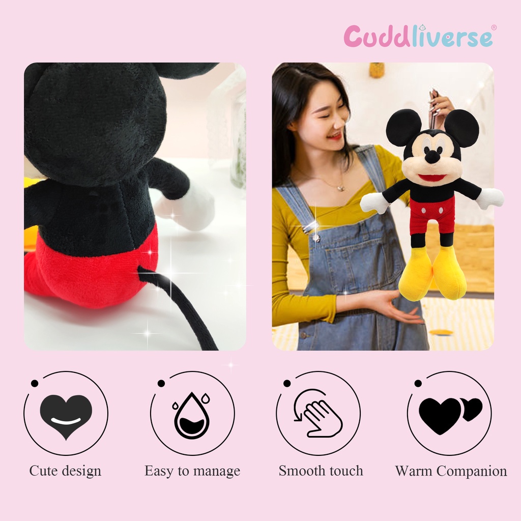 Chuột mickey Nhồi Bông Dễ Thương Dùng Làm Quà Tặng Sinh Nhật Cho Bé