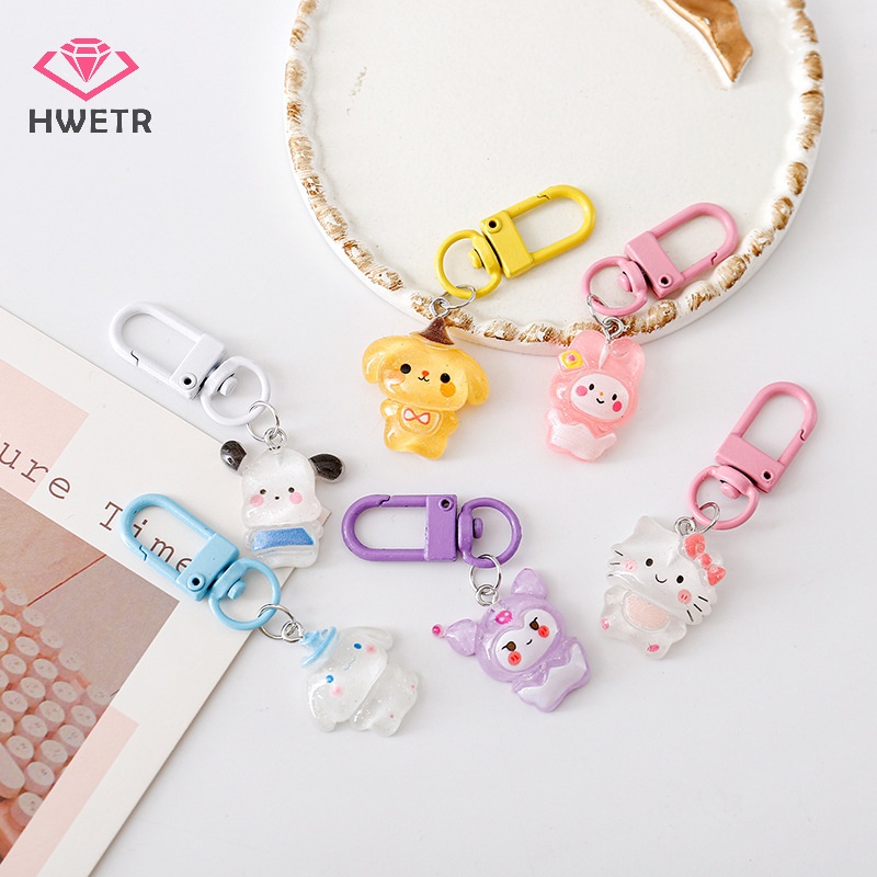 Hwtr Móc Chìa Khóa Xe Hơi Hình sanrio hello kitty / Chó Kumamon / melody Đáng Yêu Mới