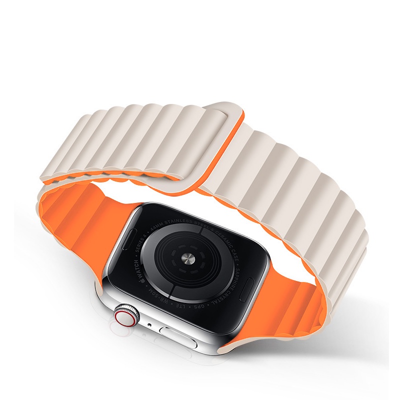 Dây Đeo Đồng Hồ Bằng silicone Khóa Nam Châm Cho apple watch series 8 7 se 6 5 4 3 ultra iwatch 40mm 44mm 41mm 45mm 49mm