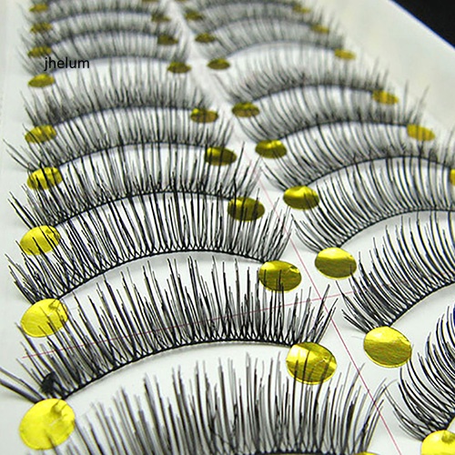 Set 10 Cặp Lông Mi Giả Dài Và Dày Tự Nhiên Màu Đen