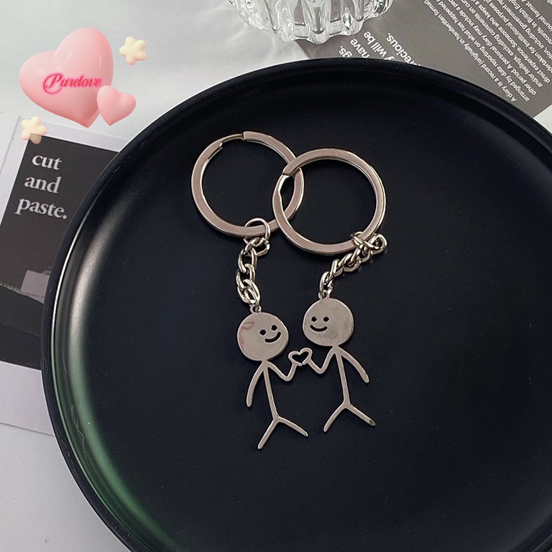 Purelove > Móc Khóa Cặp Đôi Hình Ngón Tay Giữa Trái Tim Dễ Thương Cá Tính Vui Nhộn Mới