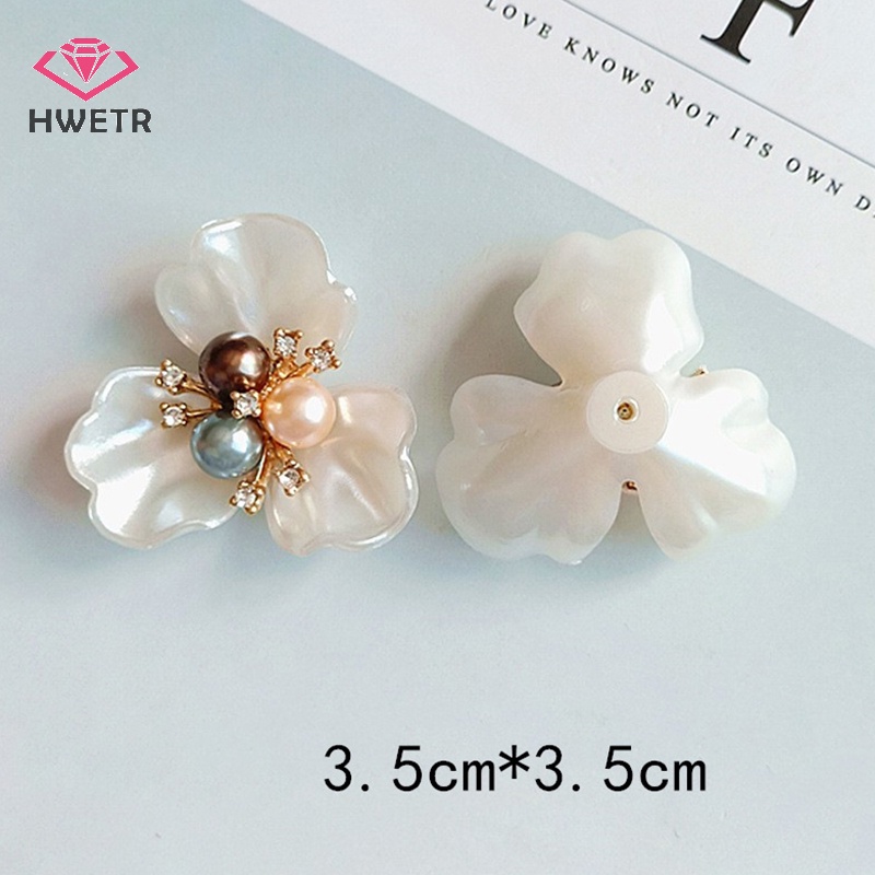 1 Đĩa Hoa Cúc Bằng Hợp Kim Đính Ngọc Trai Và Kim Cương Giả Dùng Làm Trang Sức Thủ Công diy Mới