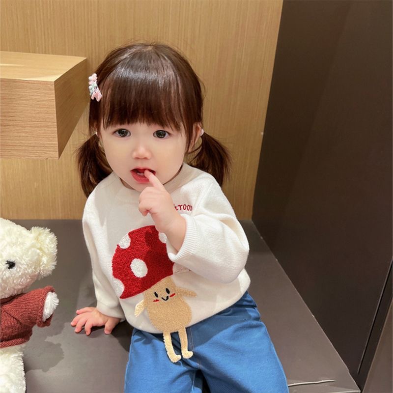 Áo sweater Dệt Kim Chui Đầu Thời Trang Thu Đông Cho Bé Trai / Gái