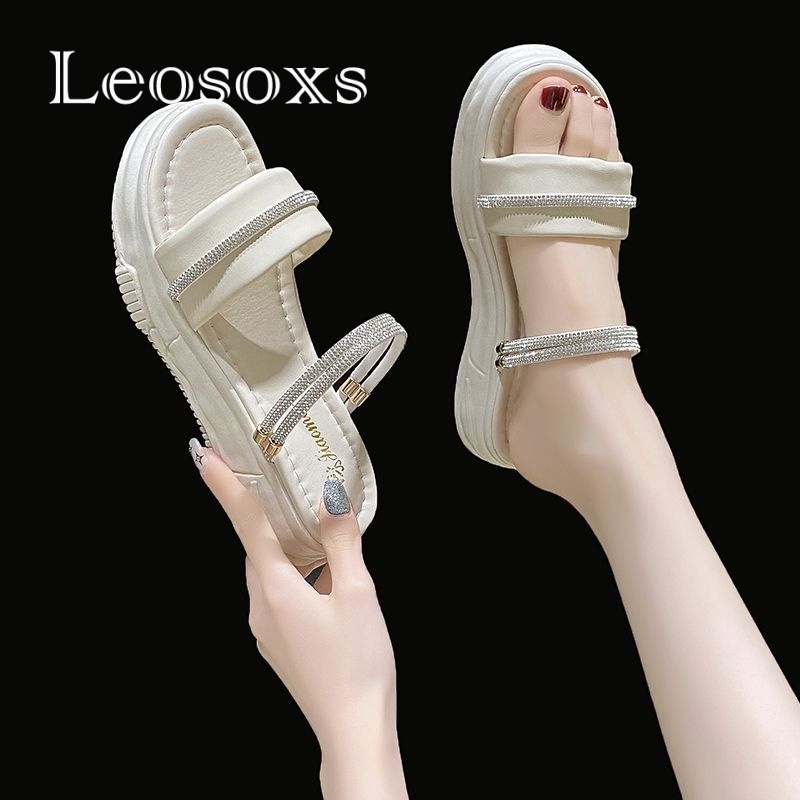 Dép bánh mì LEOSOXS 23 FDL07 36Z230905 chống trượt thời trang 2023 dành cho nữ