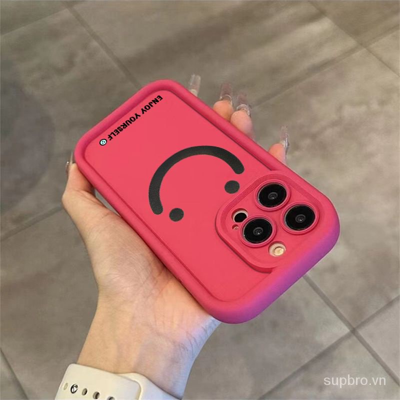 Ốp Điện Thoại Hình Mặt Cười Đơn Giản Cho iphone 11 12 13 14 15 pro max 11promax 12pro 13pro 7 8 plus 14plus 13promax xr xs max