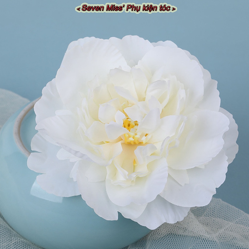 Kẹp Tóc Hình Hoa 11cm Làm Bằng Tay Phong Cách retro