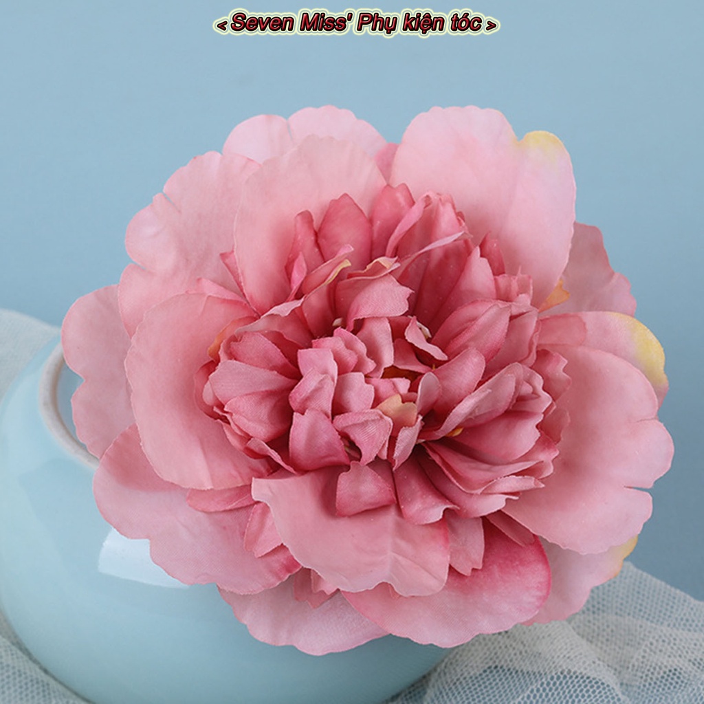 Kẹp Tóc Hình Hoa 11cm Làm Bằng Tay Phong Cách retro