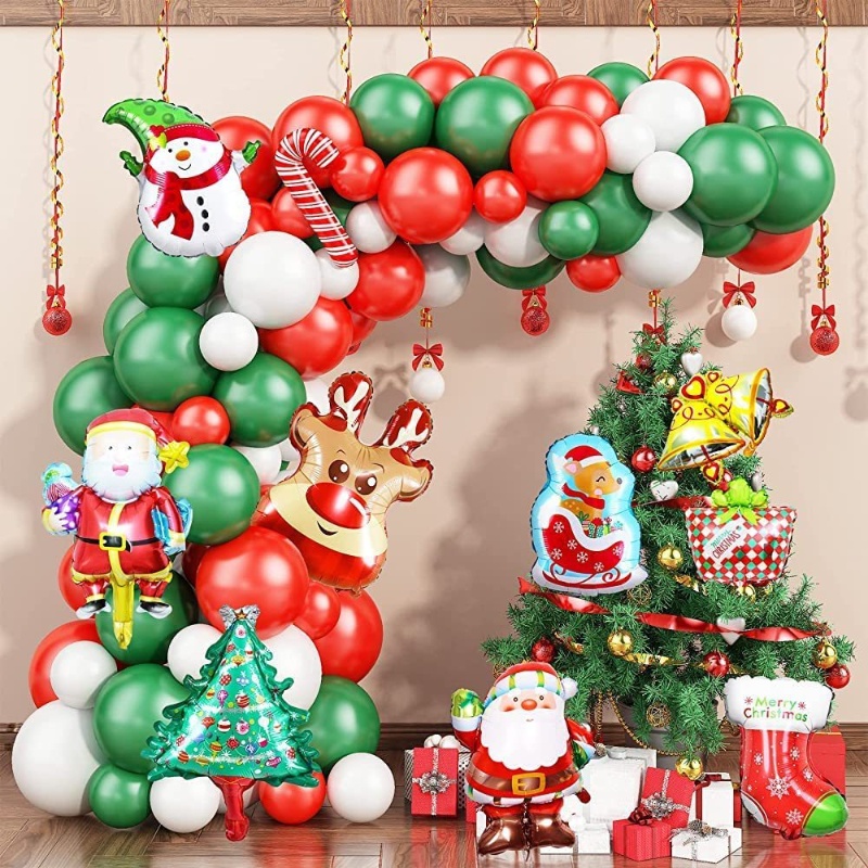 Bong Bóng Họa Tiết Hoạt Hình Người Tuyết Dùng Trang Trí Tiệc Giáng Sinh