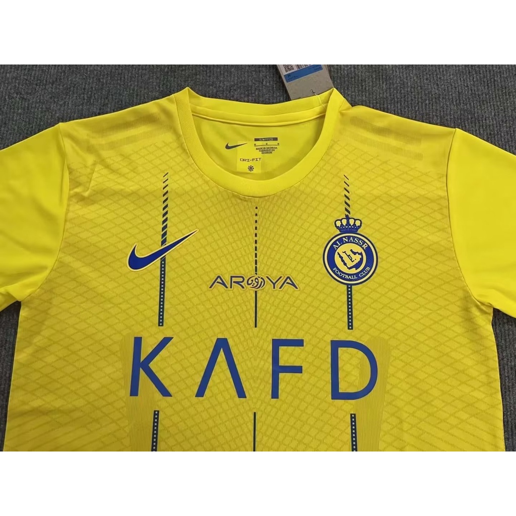 Bộ Quần Áo Thể Thao Bóng Đá Ngắn Tay Đội Nhà al-nassr fc 2324 7 ronaldo