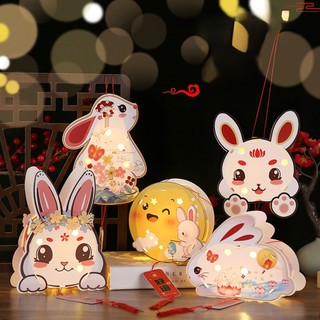 Đèn lồng trung thu giấy hình thỏ đáng yêu cute nhiều mẫu, lồng đèn trung thu cho bé tự làm - hot trend 2023