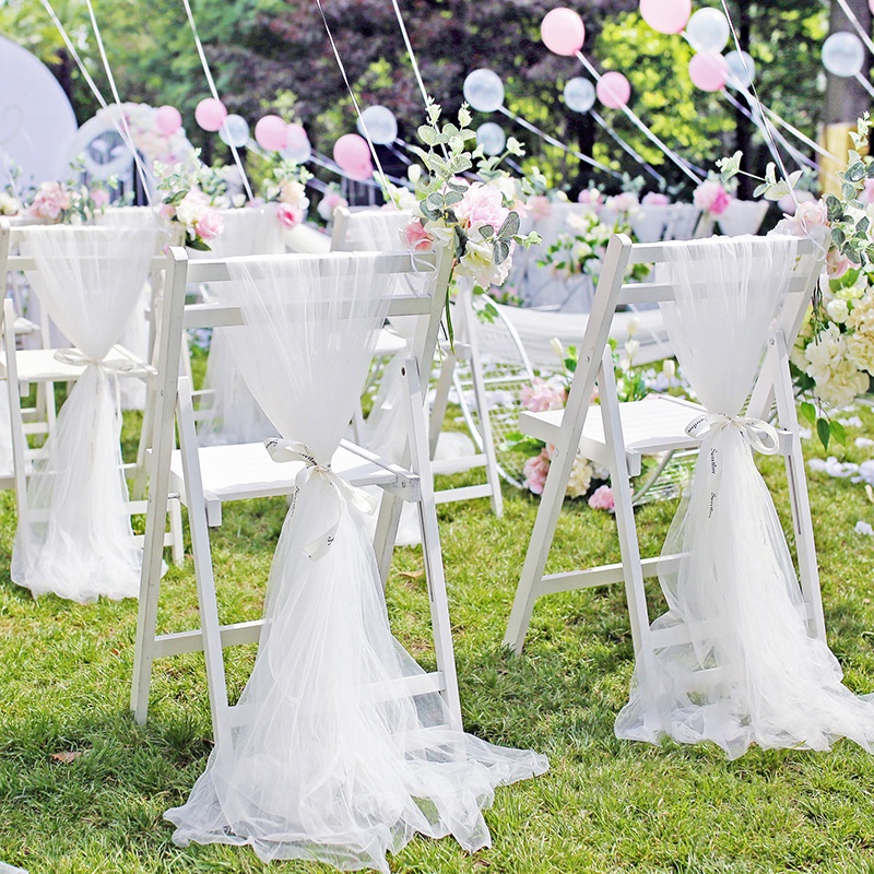 10m Vải Voan organza Không Nhăn Dùng Trang Trí Bàn Tiệc Cưới Phong Cách retro