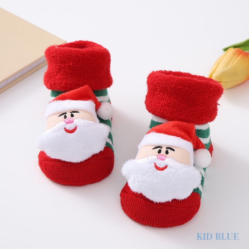 Vớ cotton Mềm Thân Thiện Với Da Họa Tiết Giáng Sinh Dễ Thương Thoải Mái Cho Trẻ Em