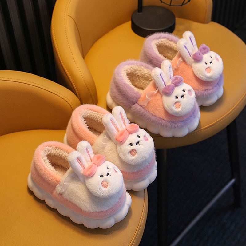 Chibi Dép Bông Đi Trong Nhà Chống Trượt Hình Hoạt Hình Xinh Xắn Cho Bé