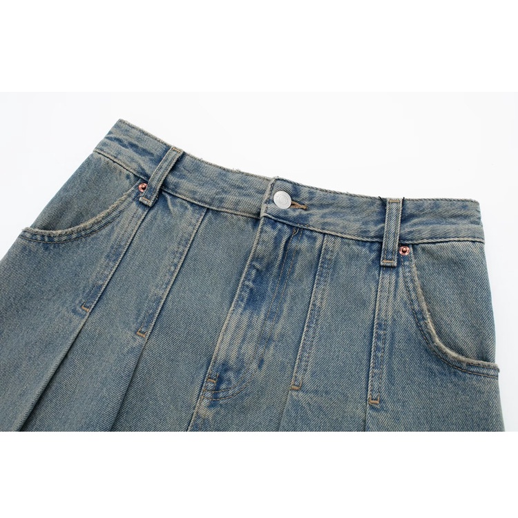 Zara Chân Váy Ngắn Xếp Ly Lưng Vừa Phong Cách Âu Mỹ Thời Trang Mùa Hè Cho Nữ6045204