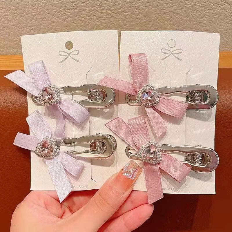 Kẹp Tóc Nơ Kim Loại Ngọt Ngào Cho Bé Gái 1 Cái